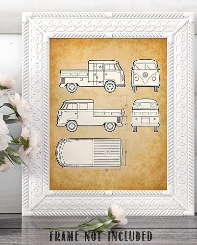 Miniatura 8 de Patente de recogida de autobús tipo 2 Volkswagen - Patente sin marco de 11 x 14 - Gran regalo por menos de $15 para los fanáticos de VW