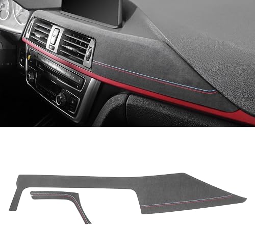 BETTERHUMZ Made of Alcantara Car Dashboard Panel Trim Cover for BMW F30 F31 F32 F36 F34 3 4 Series 2013-2019 Center Console Dash Sticker Car Styling Tuning Accessories