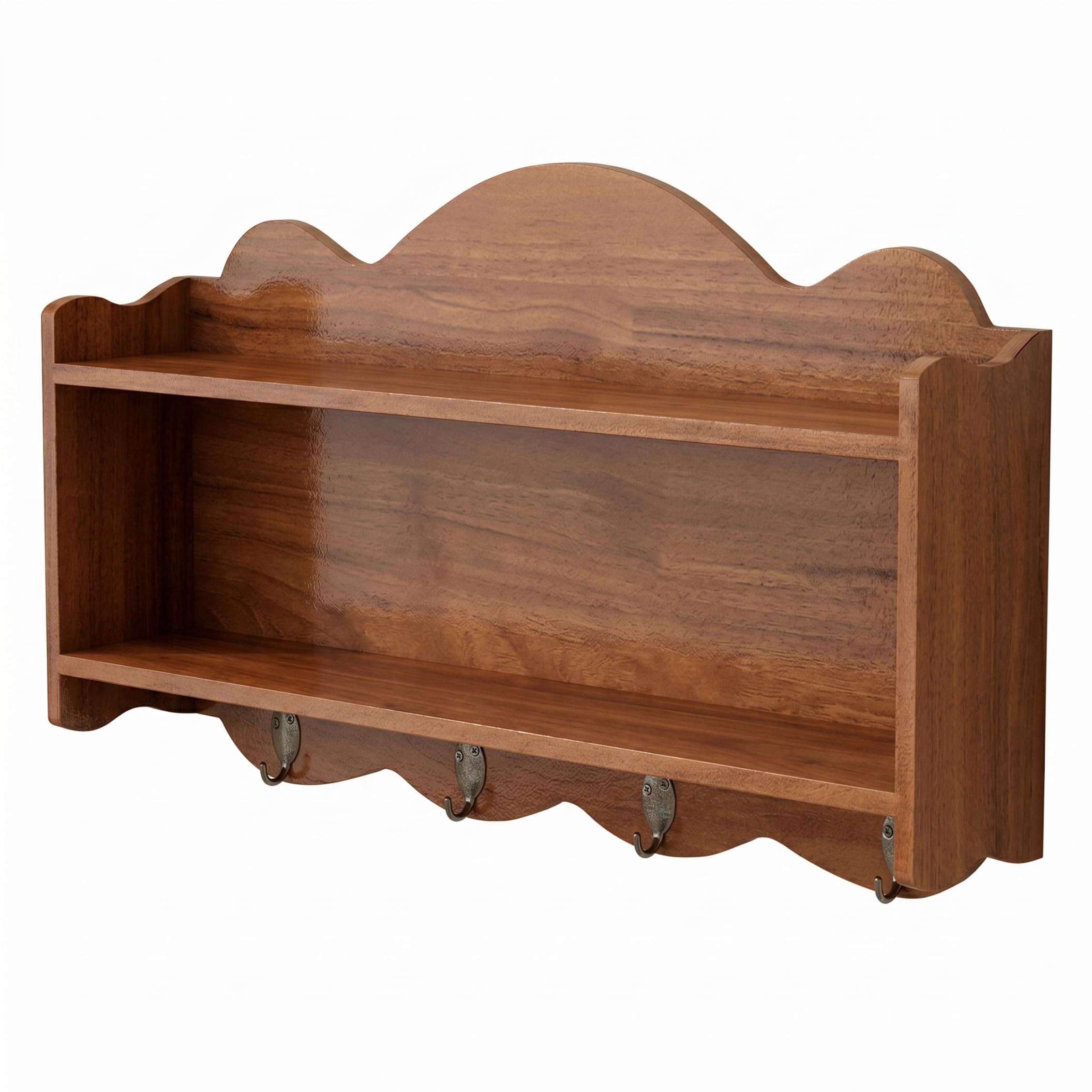 Étagère murale vintage en bois double libérez l'espace de vos plans