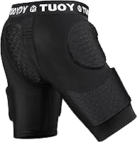 Vista 10 de Mens Football Girdle with Pads Hip Thigh Butt Tailbone Protector Pants Padded Compression Short Youth Adult Protective for Baseball Snowboard Skate