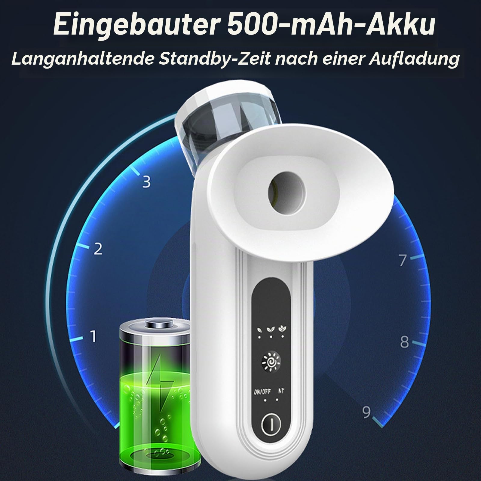 Nano Spray, Gesichtsdampfer, Augennebel-Dampfsprüher Face Steamer, Nano Eye Mist Steam Sprayer, Nano-Luftbefeuchter Für Trockene Augen, Tragbares Augenschutz-Pflegegerät, Warme Kompresse Feuchte Wärme