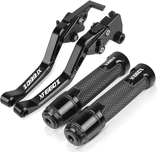 Freno de mano motocicleta ajustable freno corto embrague palancas manillar empuñaduras extremos para Yamaha XT660Z XT660 Z 2004-2017 2016 2015 2014