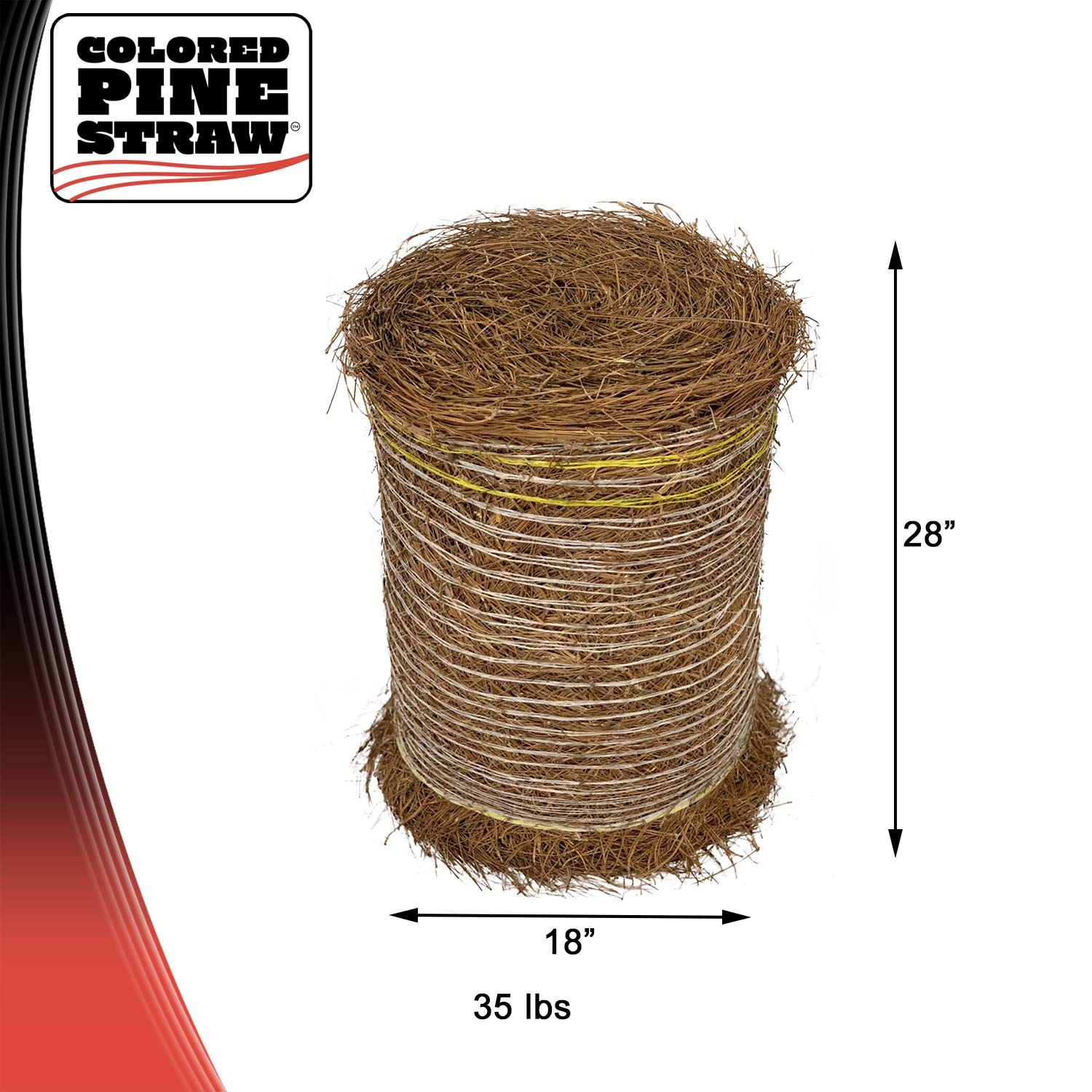 Longleaf Pine Straw Roll for Landscaping NonColored Covers Up to