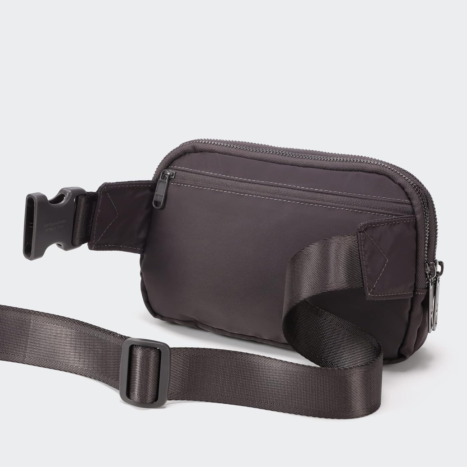 Pander Everywhere Belt Bag for Women, 5 Zipper Pockets Nylon Crossbody Fanny Pack Purse (Dim Grey) - Image 3