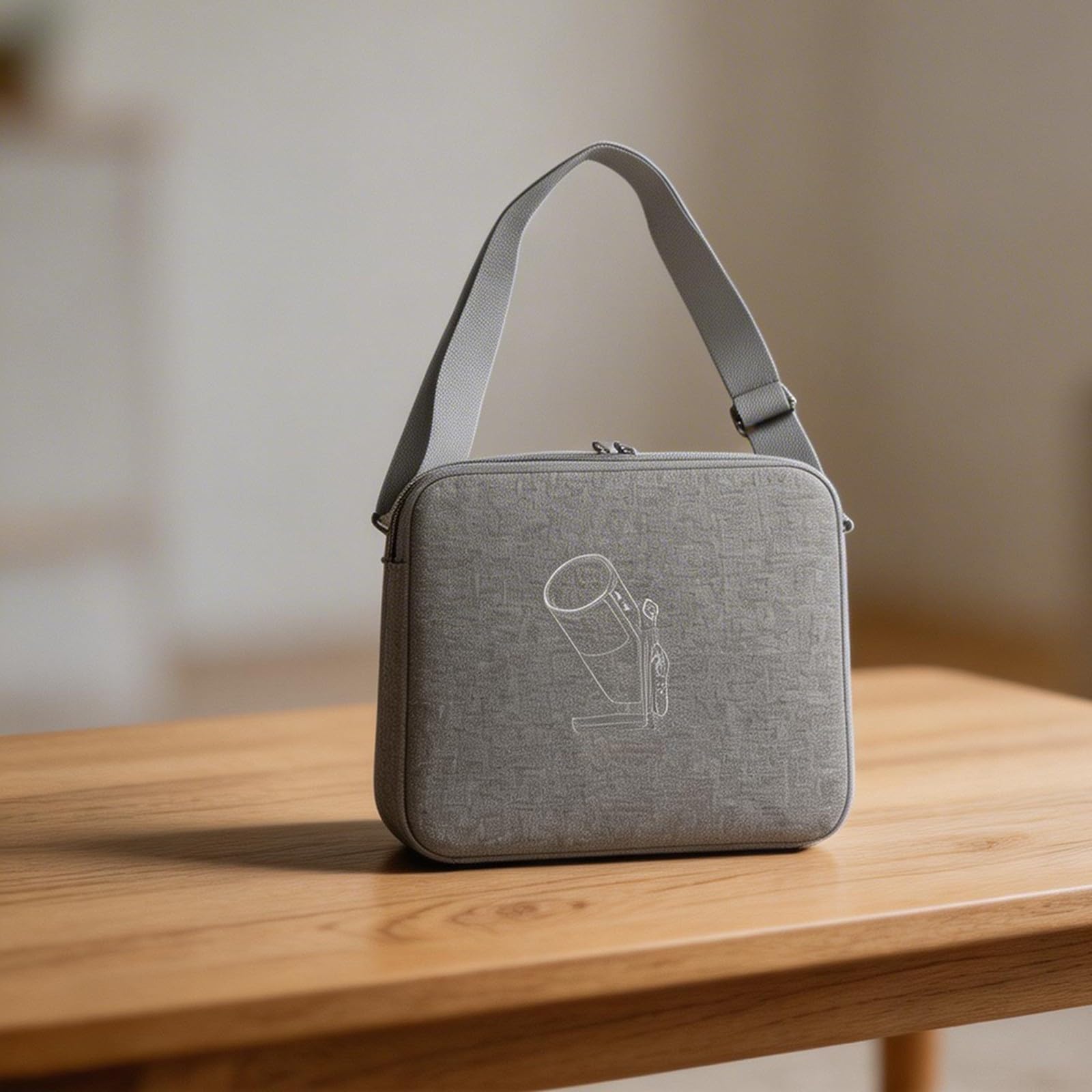 Funda de proyector para XGIMI PLAY6, bolsa de viaje rígida con correa para el hombro, almacenamiento a prueba de golpes para accesorios, gris