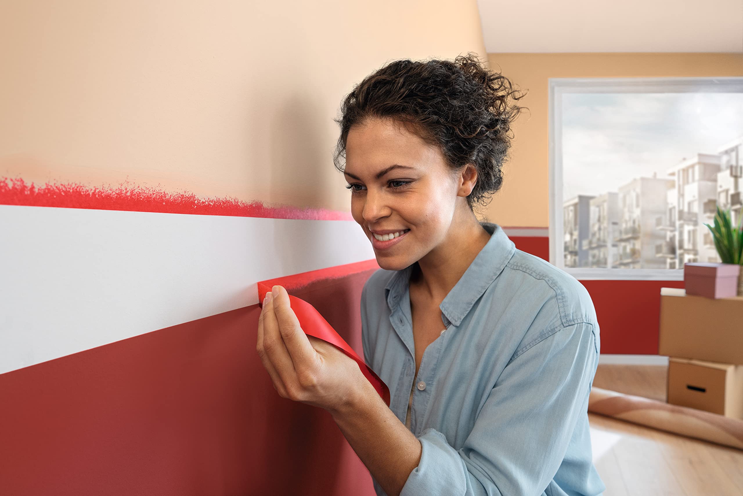 Nastro Mascheratura Tesa Excellent - 50m X 30mm, Per Verniciatura Professionale, Bordi Puliti E Senza Residui - Foto 4