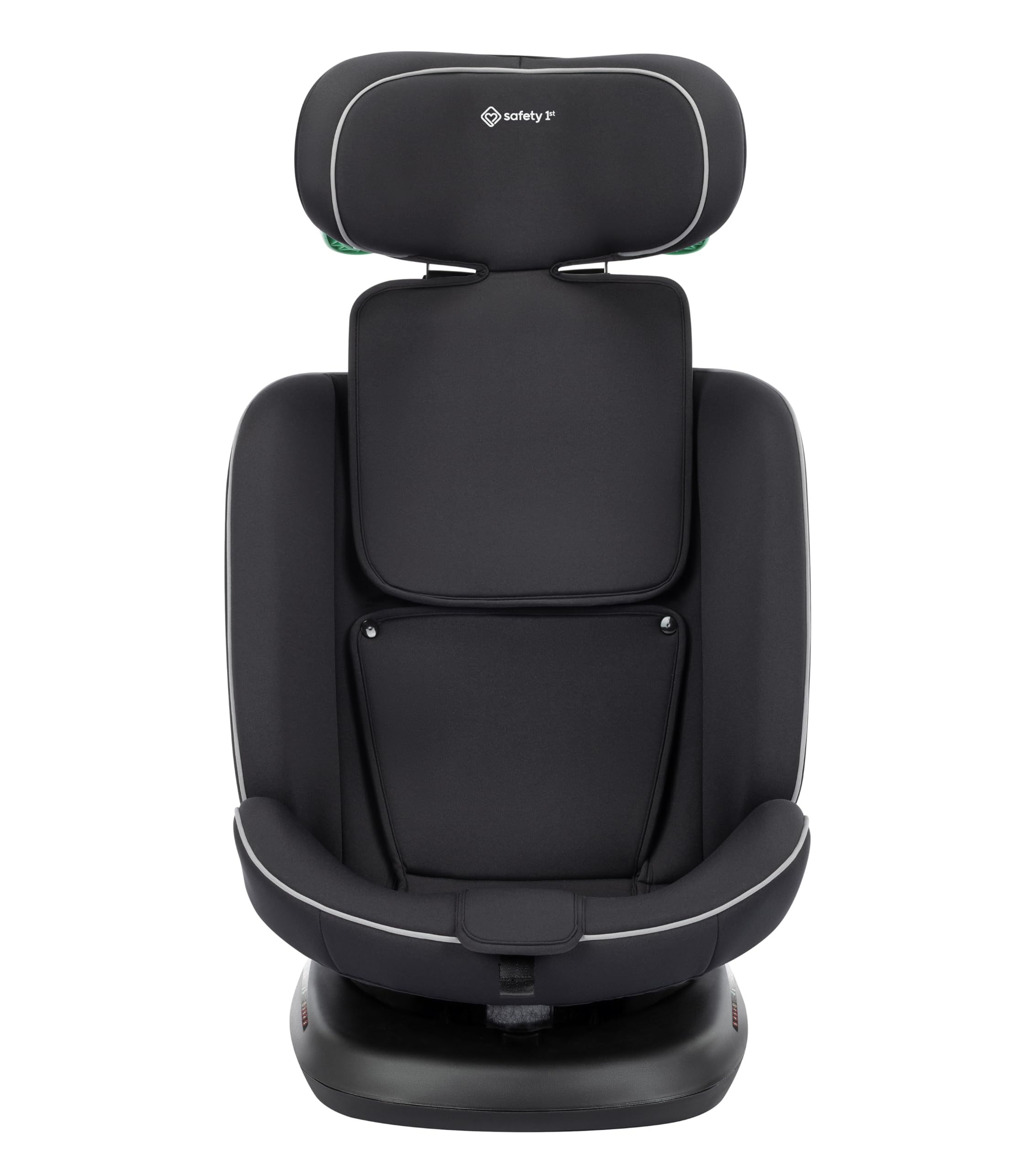 Safety 1st Cosmo i-Safe, Seggiolino Auto Girevole (Base), (0–12 Anni, 40–150 cm), Seggiolino Auto 0-36 Kg, Riduttore Neonato, 11 Posizioni Poggiatesta, Reclinabile 6 Posizioni, Leggero (5,6 kg), Nero