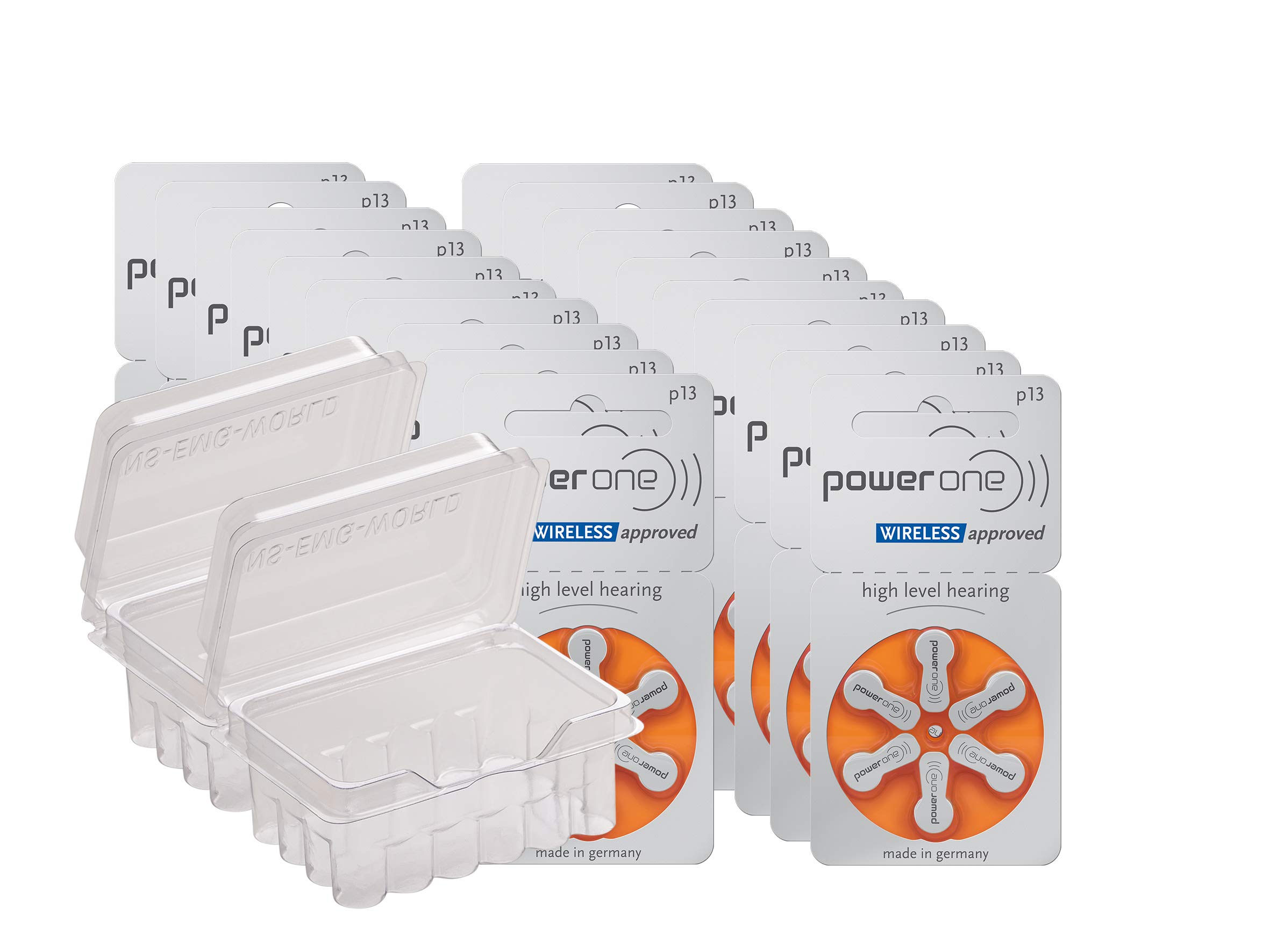 120er Pack kompatibel mit PowerOne Typ 13 Hörgerätebatterien (PR48, Zinc Air) – extra Lange Laufzeit, kompatibel mit Allen Hörgeräten, quecksilberfrei, optimiert für Bluetooth & Streaming