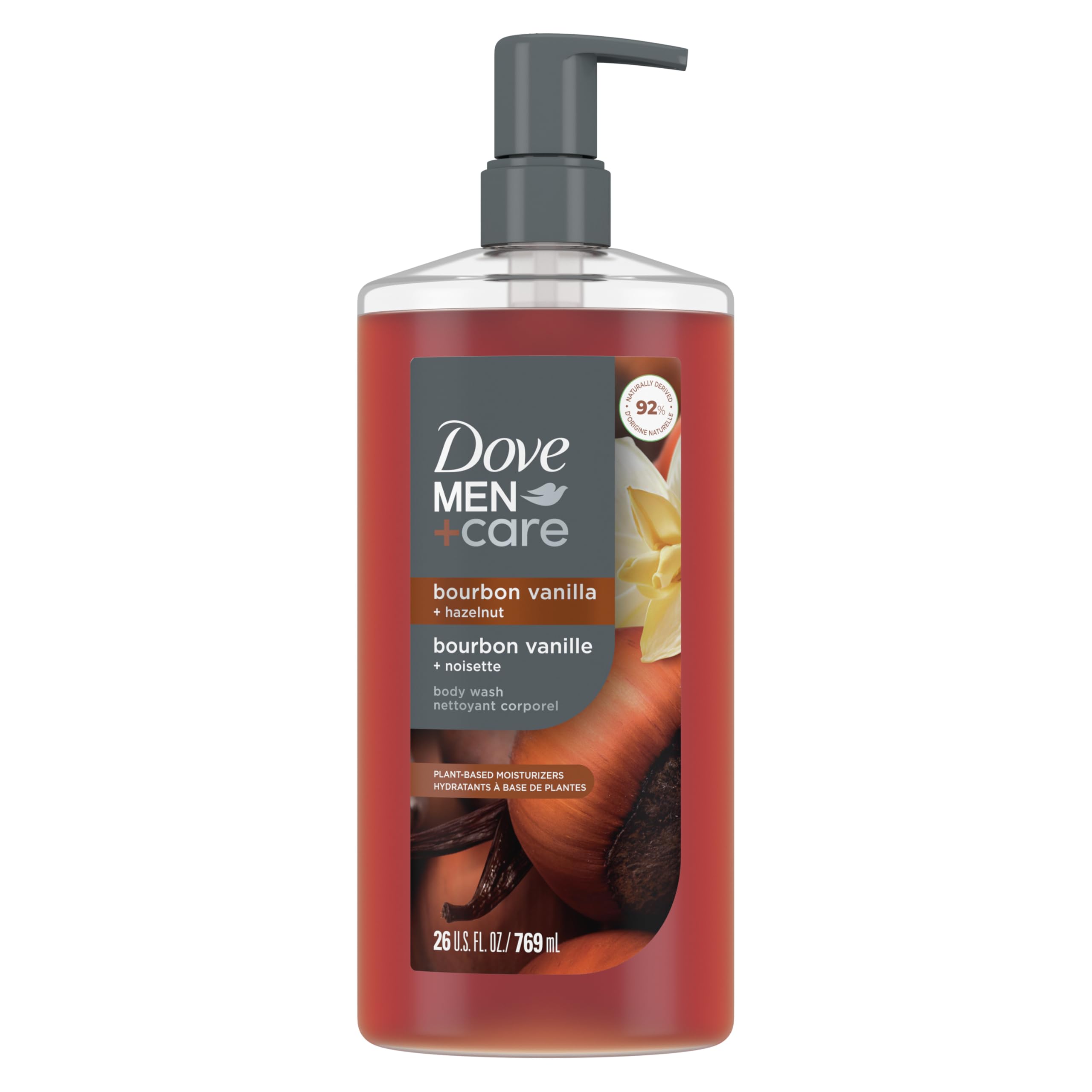 DOVE MEN Moisturizing Body Wash 1 Dermatologist Body Wash for Men Sulfate Free Paraben Free Dye Free Bourbon