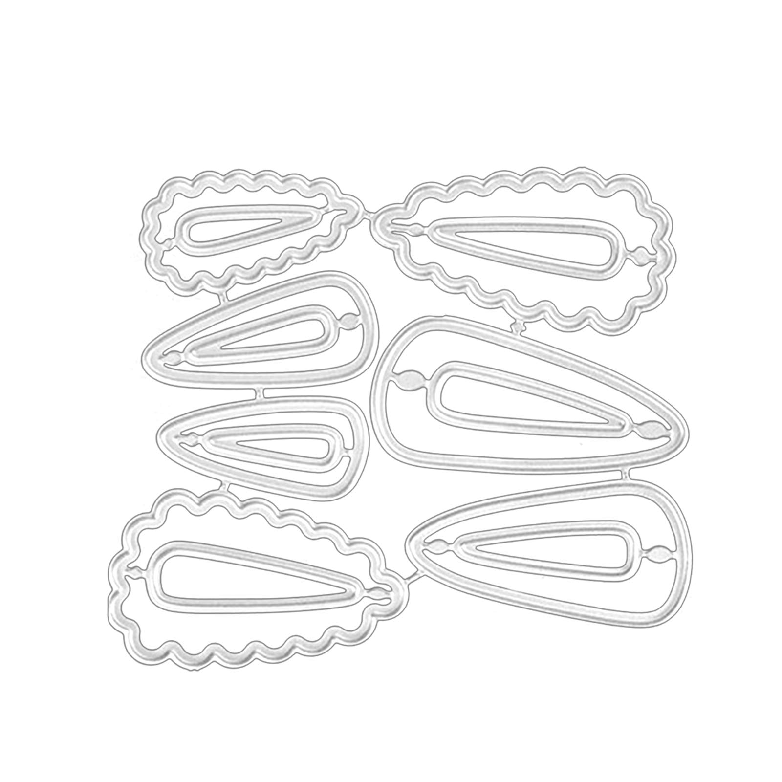 Tsophreniq Hairpin Metal Cutting Dies Stencil Scrapbooking Album Stamp Paper Embossing Clear Stamper for Nails