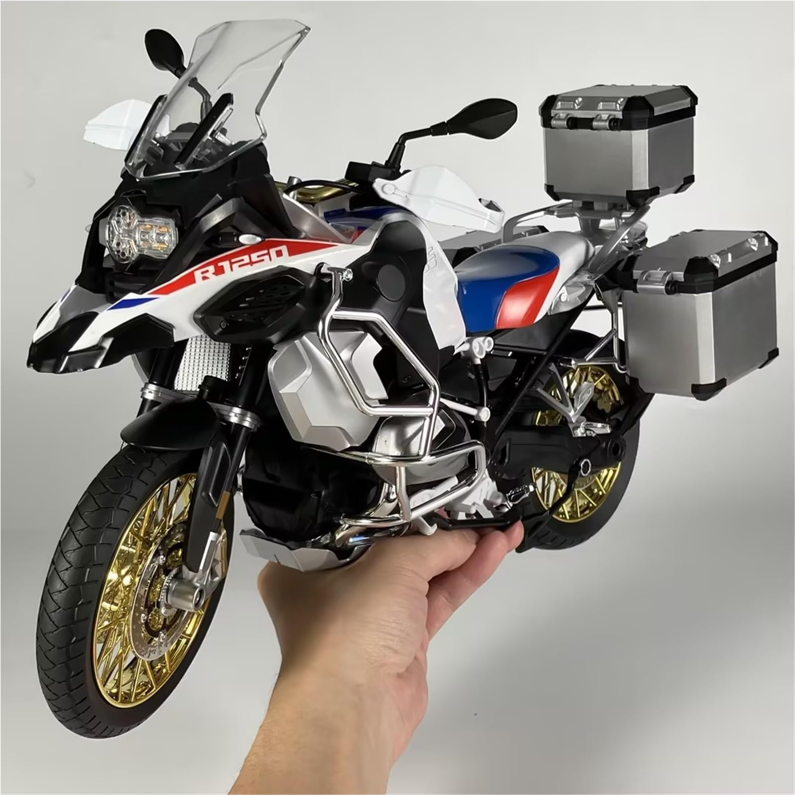 Per BMW R1250 GS ADV Modello Di Moto In Lega Pressofuso In Metallo Collezione Giocattoli Super Spray 1:6