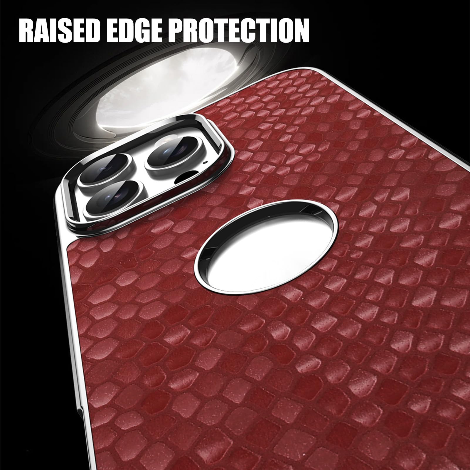 Luksusowe etui do iPhone 16 Pro Max / 16 Pro / 16 Plus/16, etui z prawdziwej skóry, etui na telefon komórkowy z widocznym logo i powłoką, smukłe etui ochronne, czarne, 16 Plus