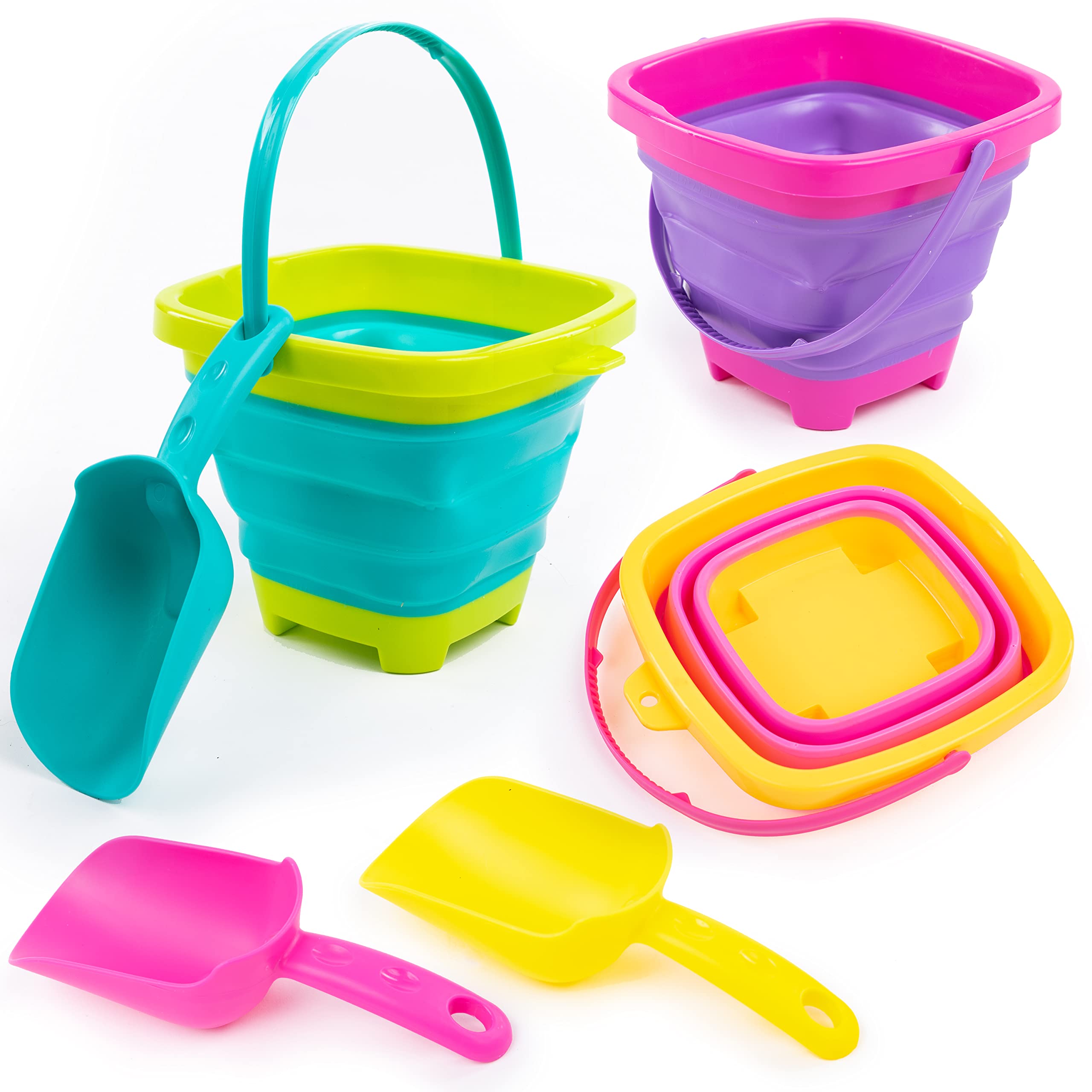 Buy Sloosh 3 Packs Foldable Bucket Collapsible Bucket with Sand