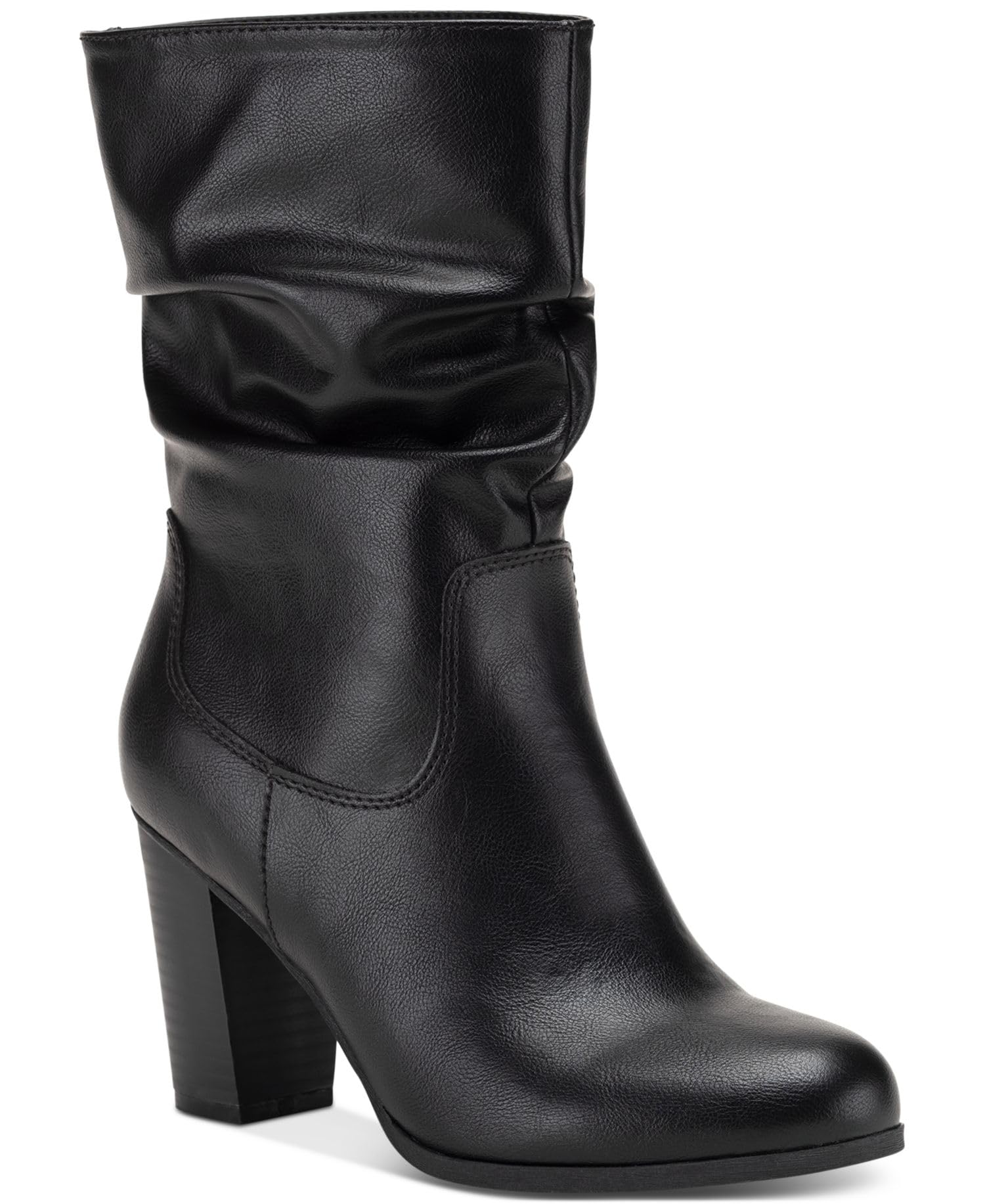 Style Co Womens Saraa Slouch Faux Leather Mid-Calf Boots