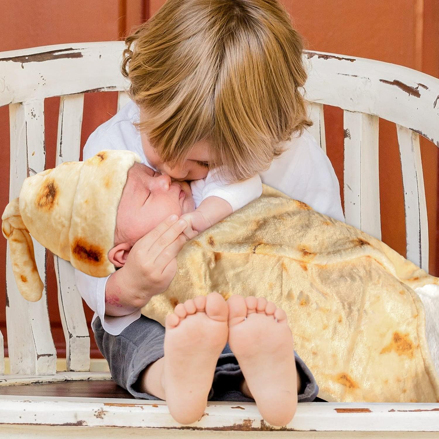Feelmaker Newborn Baby Burrito Swaddle Blanket Baby Tortilla Blanket and Hat Set Super Soft Flannel Tortilla Swaddle Funny - Image 6
