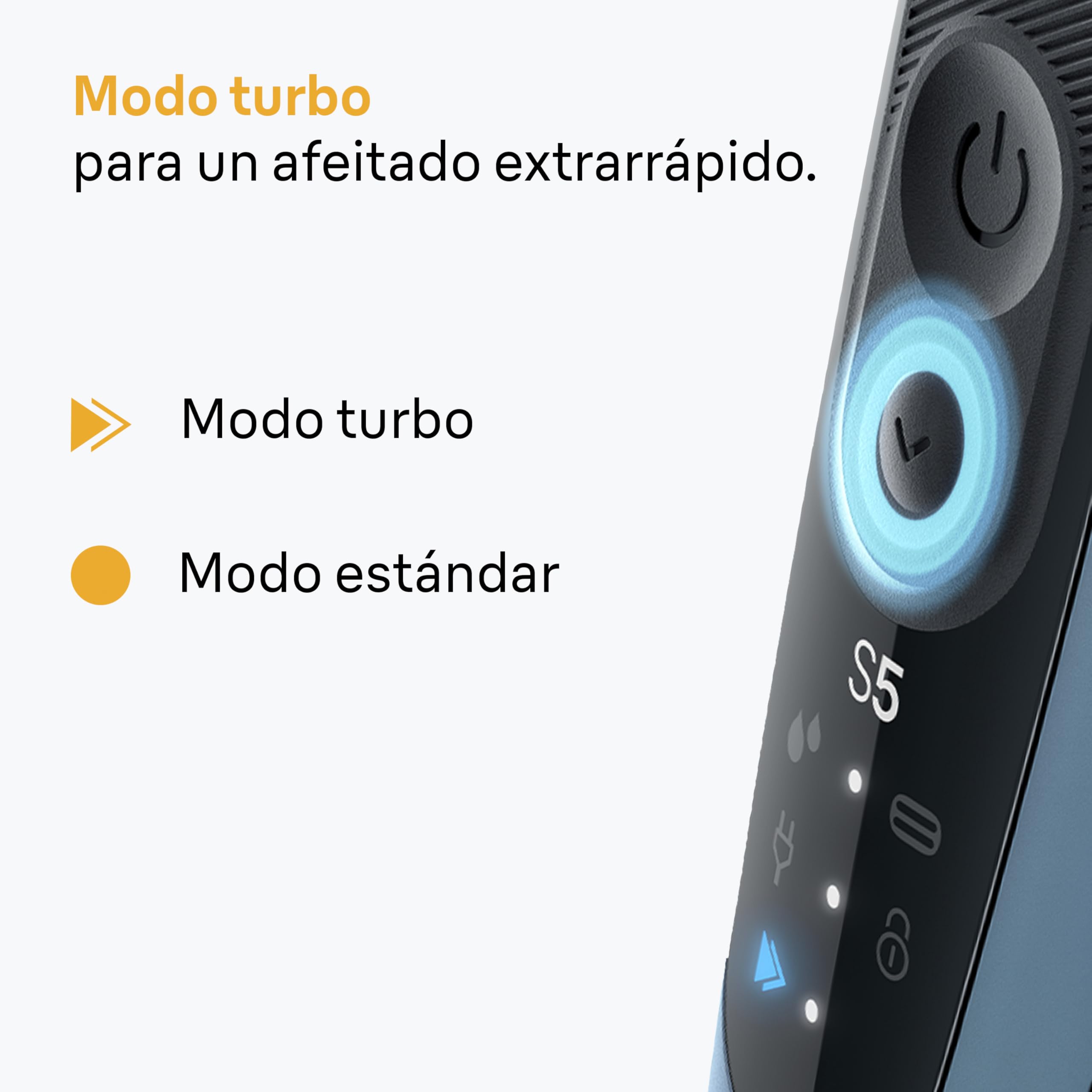 Braun Series 5 Afeitadora Eléctrica Hombre, 52-A1820SI, Azul | Máquina de Afeitar Barba en Seco Y en Mojado, 2 Modos de Afeitado, Recargable, 50 Min de Uso, 2 Accesorios