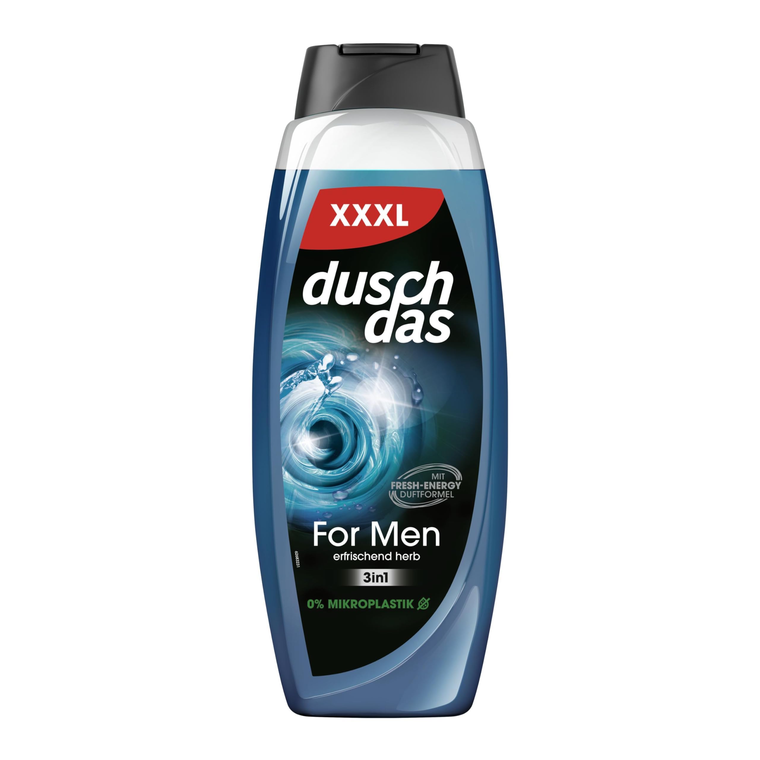 Duschdas Gel doccia 3 in 1 e shampoo per uomo XXXL con formula profumata Fresh Energy garantisce un inizio rinfrescante della giornata 675 ml