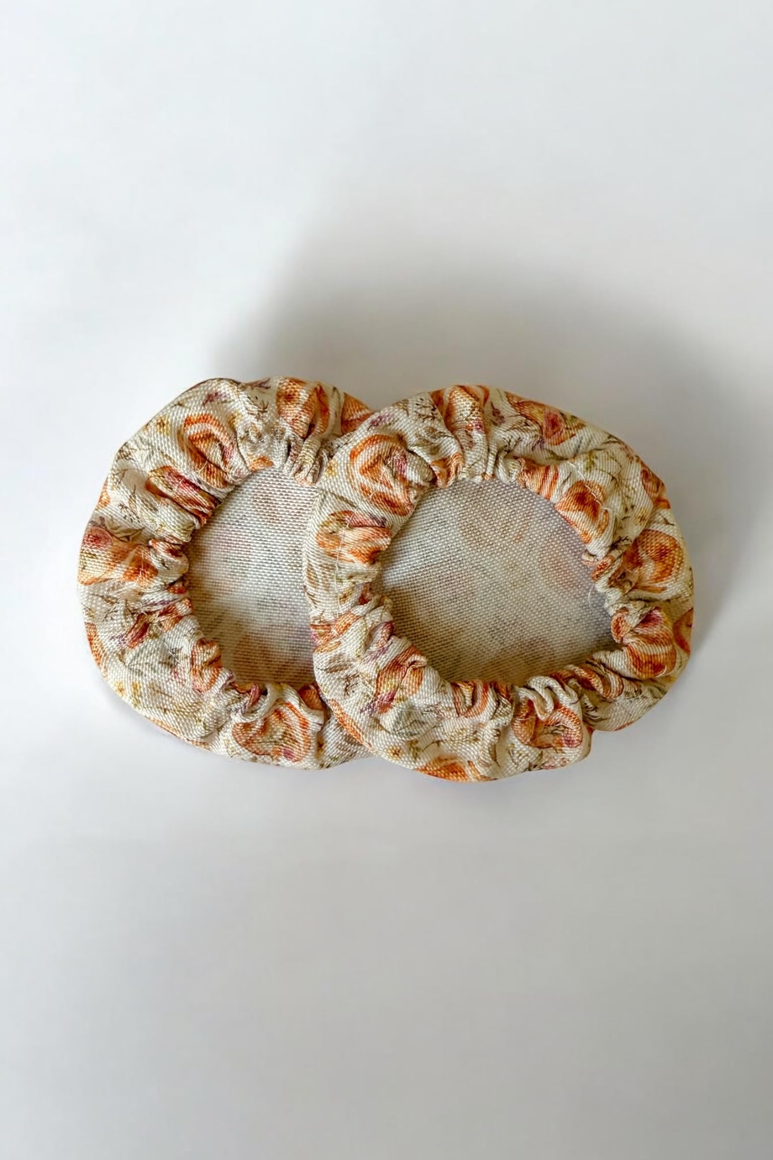 Fabric Jar Covers (Set of 2) Vintage Floral | Cute Baking Gift | 100% Cotton | Washable | Bread Proofing | Kitchen Food Storage Gifting | Starter Cover Lid Kit