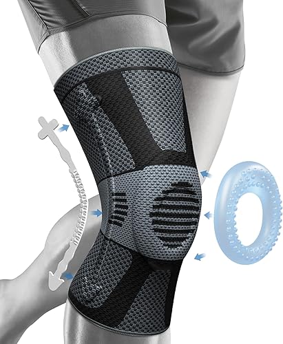 Miniatura 1 de NEENCA Rodillera profesional para aliviar el dolor, rodillera médica de compresión, soporte de rodilla con tecnología de punto horizontal para