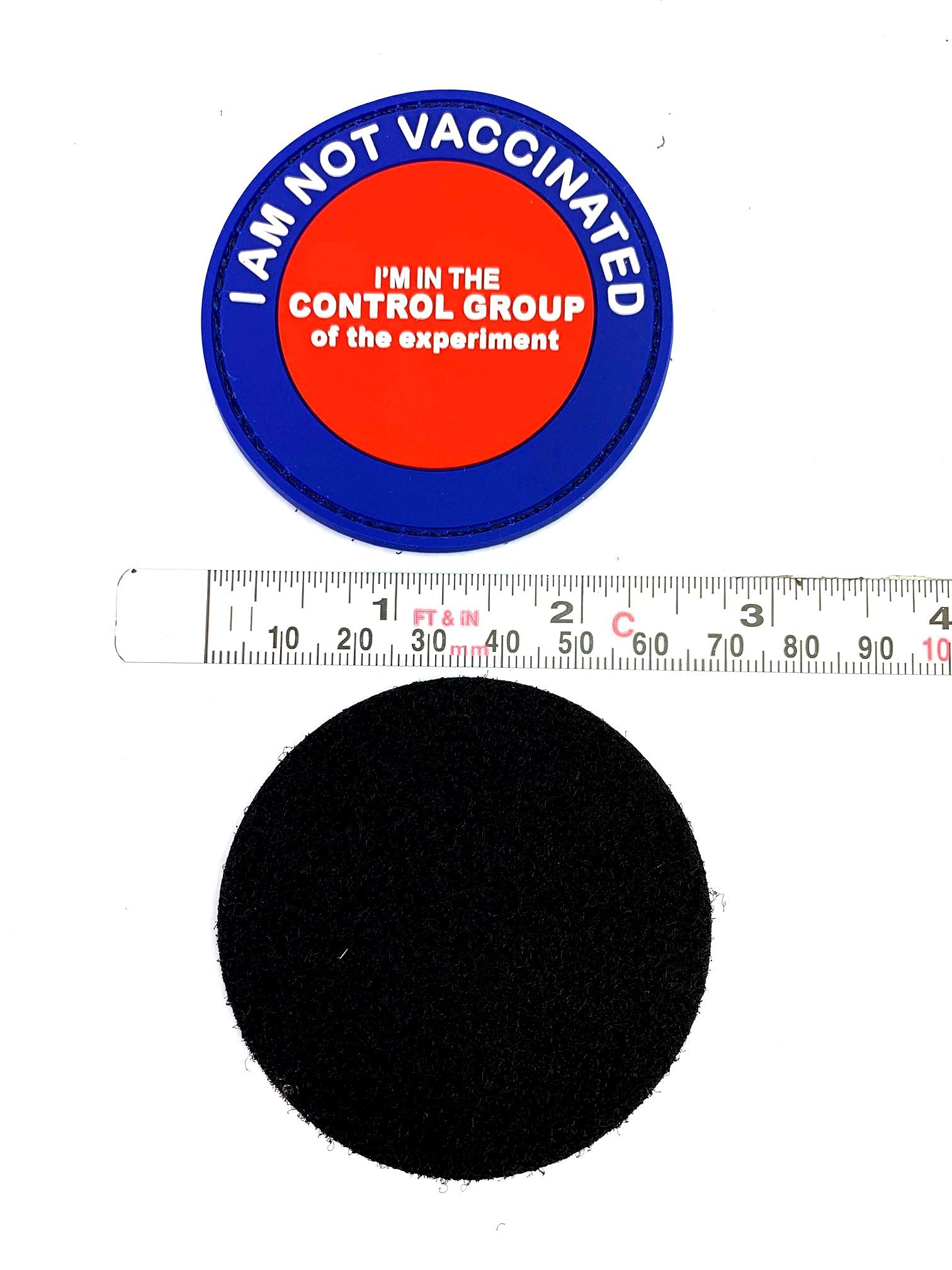 TUFFGlow in The Dark 3D PVC Patch, 2.5 Inch No Vax PVC Patch with Hook and Loop Fastener, Well Made Hook Backed Morale Patches, Perfect to Apply to Any Loop Surface