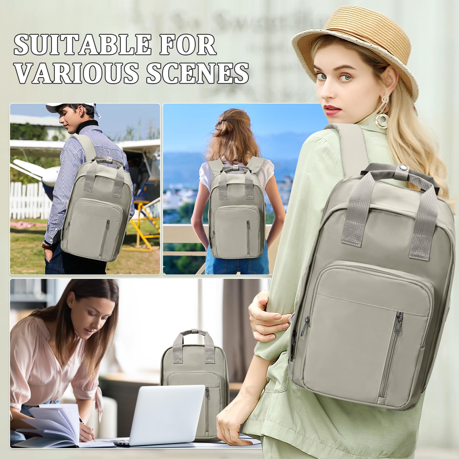 SZLX Zaino Ryanair 40x20x25 Donna Zaino da Viaggio Bagaglio a Mano 20L Uomo Borse da cabina 45x36x20 Easyjet Travel Backpack Adatto a laptop da 14 Pollici con scomparto per scarpe per Lavoro e Scuola