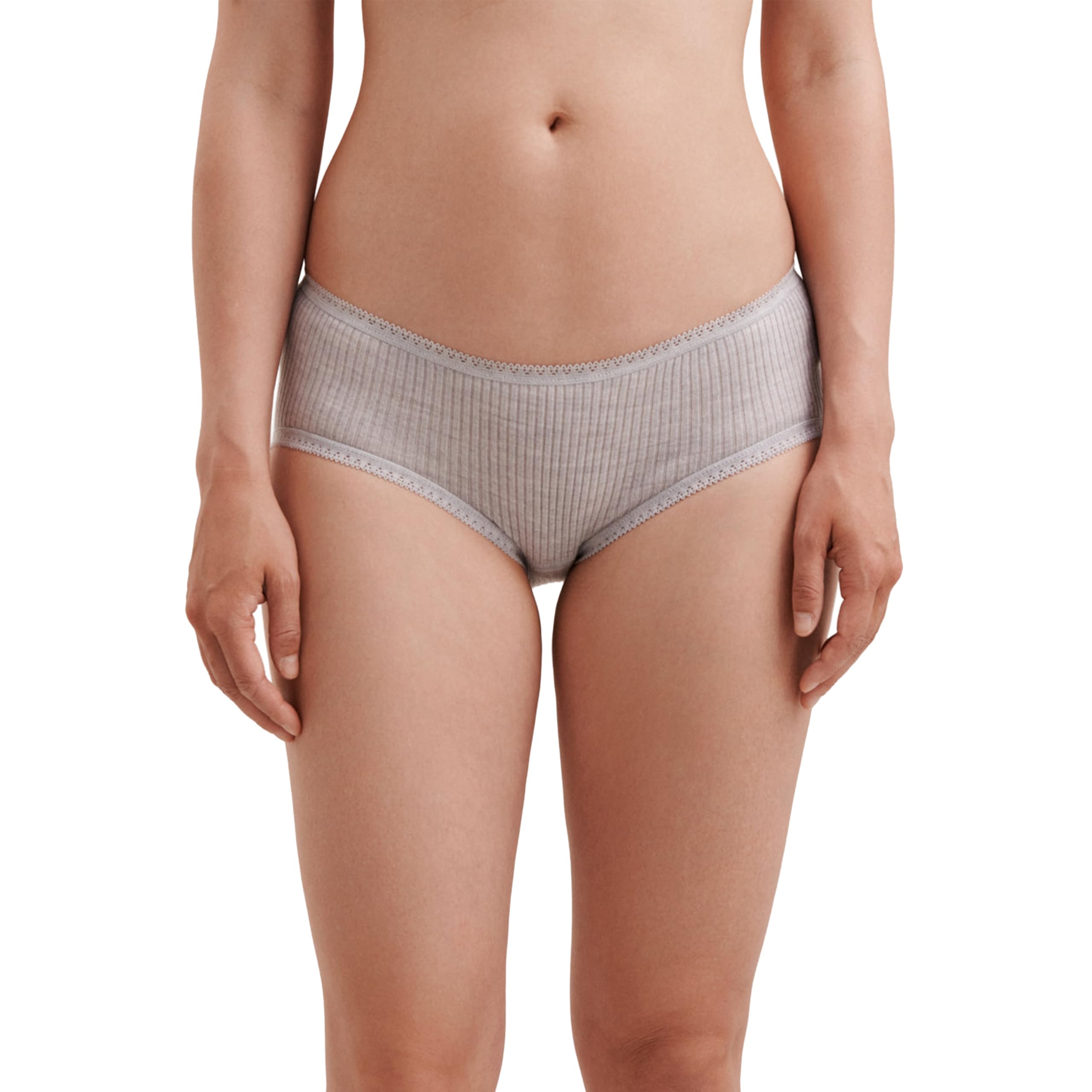 Dilling Women's Light Grey Merino Wool Midi Briefs 10