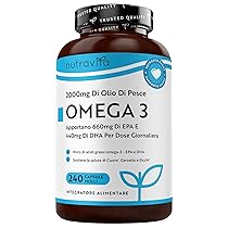 Nutravita Omega 3 2000mg con 660mg EPA e 440mg DHA, 240 Omega 3 Capsule per 4 Mesi di Fornitura, Integratori per Donne e Uomini, Integratore Omega 3 con Olio di Pesce Fish Oil