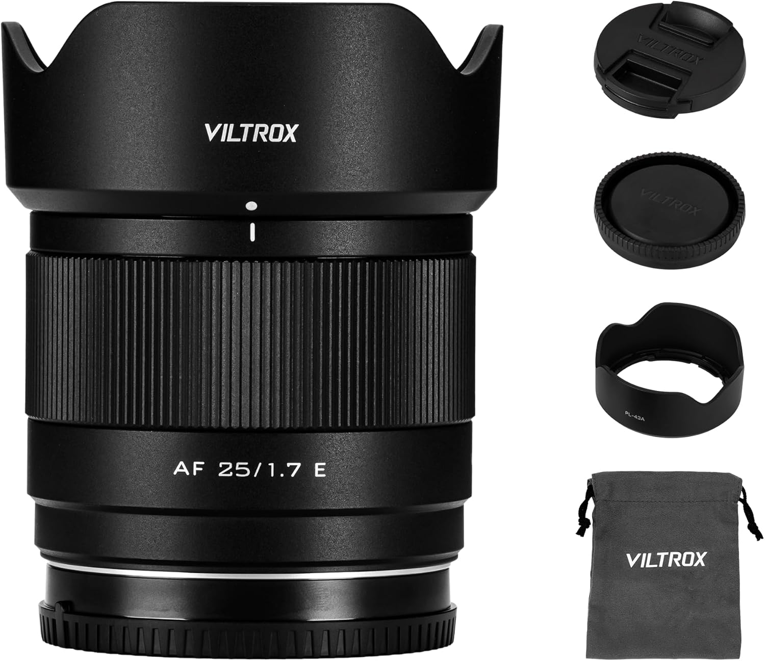 VILTROX 25mm F1.7 E Mount APS-C Lens, f/1.7 Large Aperture Autofocus Prime for Sony E-Mount ZVE1 A7IV A7R V A6700 A6400 FX30 Mirrorless Cameras, Ideal for Street, Portrait & Vlogging