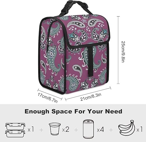 Miniatura 2 de Bolsa de almuerzo aislada, bolsa enfriadora reutilizable para hombres y mujeres, bolsa de picnic para preservación del calor, compatible con