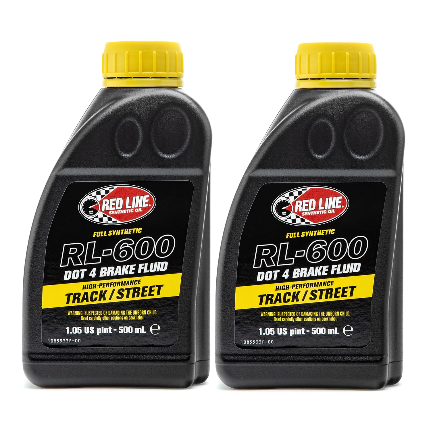 Red Line (90404) RL-600 High Performance Track/Street DOT 4 Brake Fluid - 500 Milliliter (2 Pack)