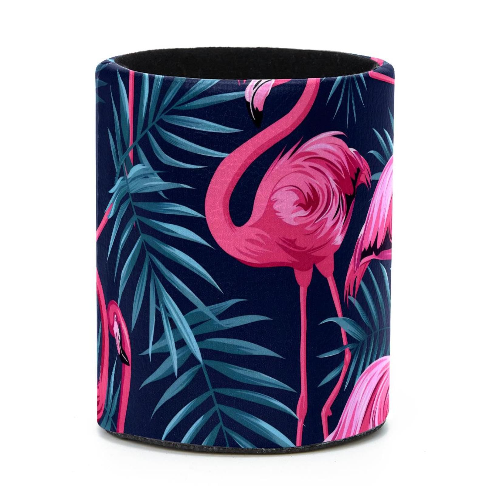 VAPOKF Round Pencil Holders for Desk, Flamingo Pen Holders Pen Pot Makeup Brushes Storage Desktop Stationery Supplies Organiser for Home Office
