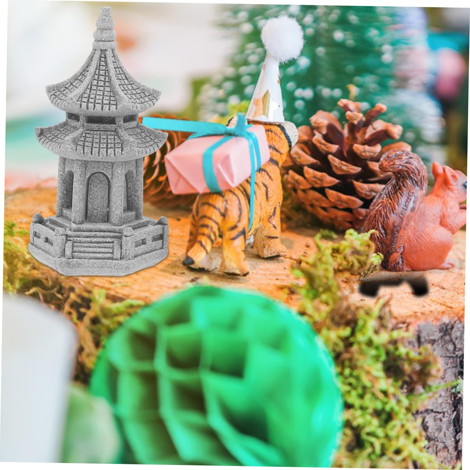 Supvox 15stücke Teiliges Simulation Pavillon Form Landschaftsornament Garten Deko Miniatur Für Bonsai Und -landschaften Dekorative Gartenaccessoires