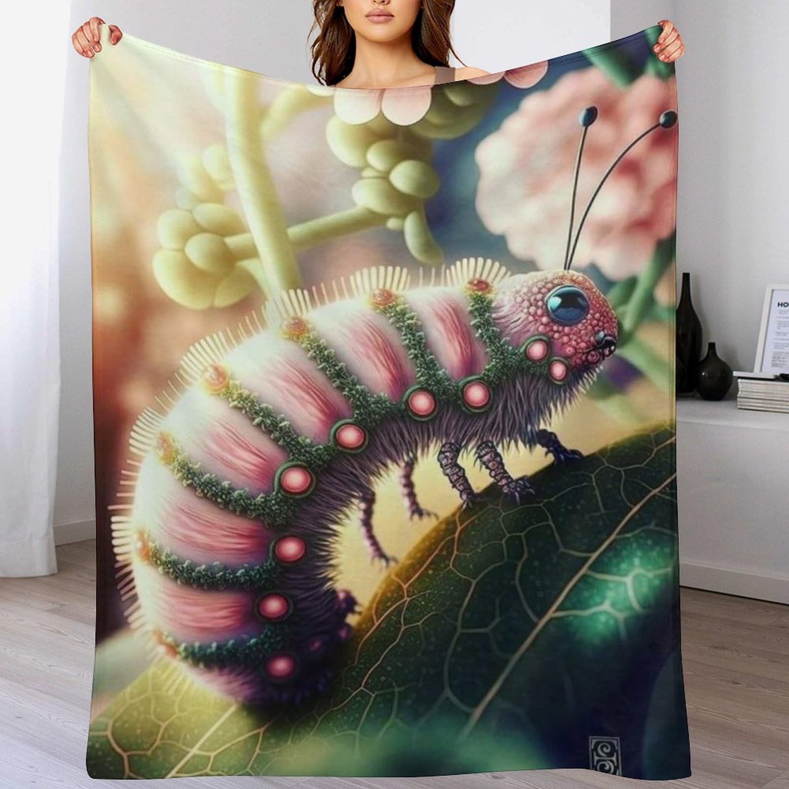 Couverture Polaire Insecte Moelleuse Contre le Froid Douceur Canapé Apaisante