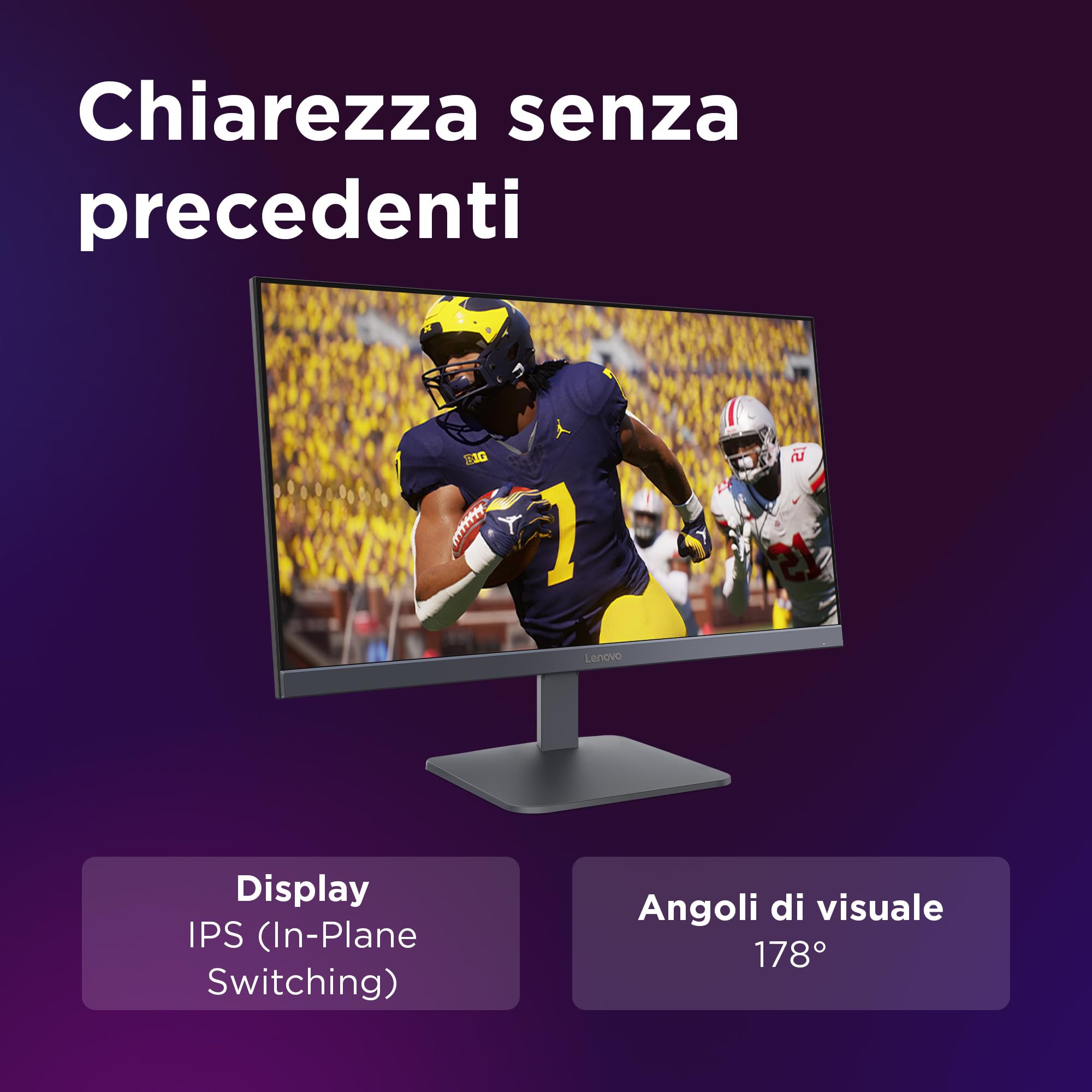 Lenovo LOQ 24-10 Monitor Gaming 24" 200Hz, 0.5 ms, IPS FHD (1920x1080) AMD FreeSync Premium, DP 1.4, 2x HDMI 2.1, VESA 100x100