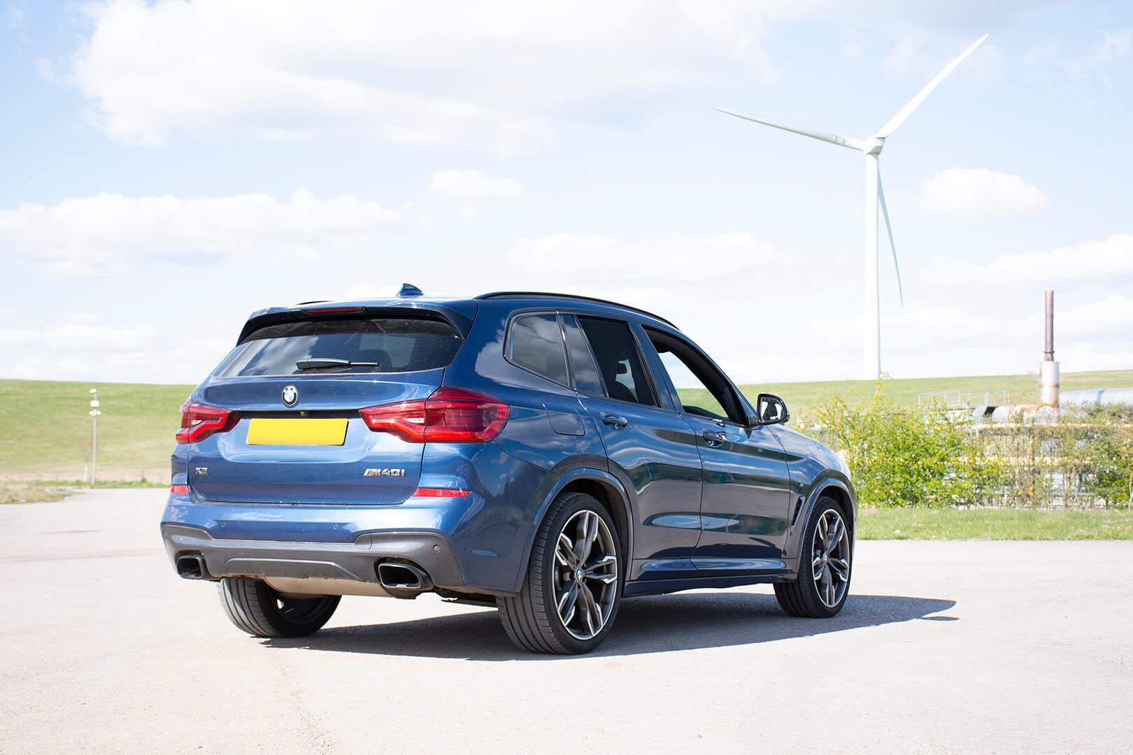 Satz Car Shades (Hintertüren) kompatibel mit BMW X3 (G01) 2017- & iX3 (G08) 2020- (4-teilig), Schwarz