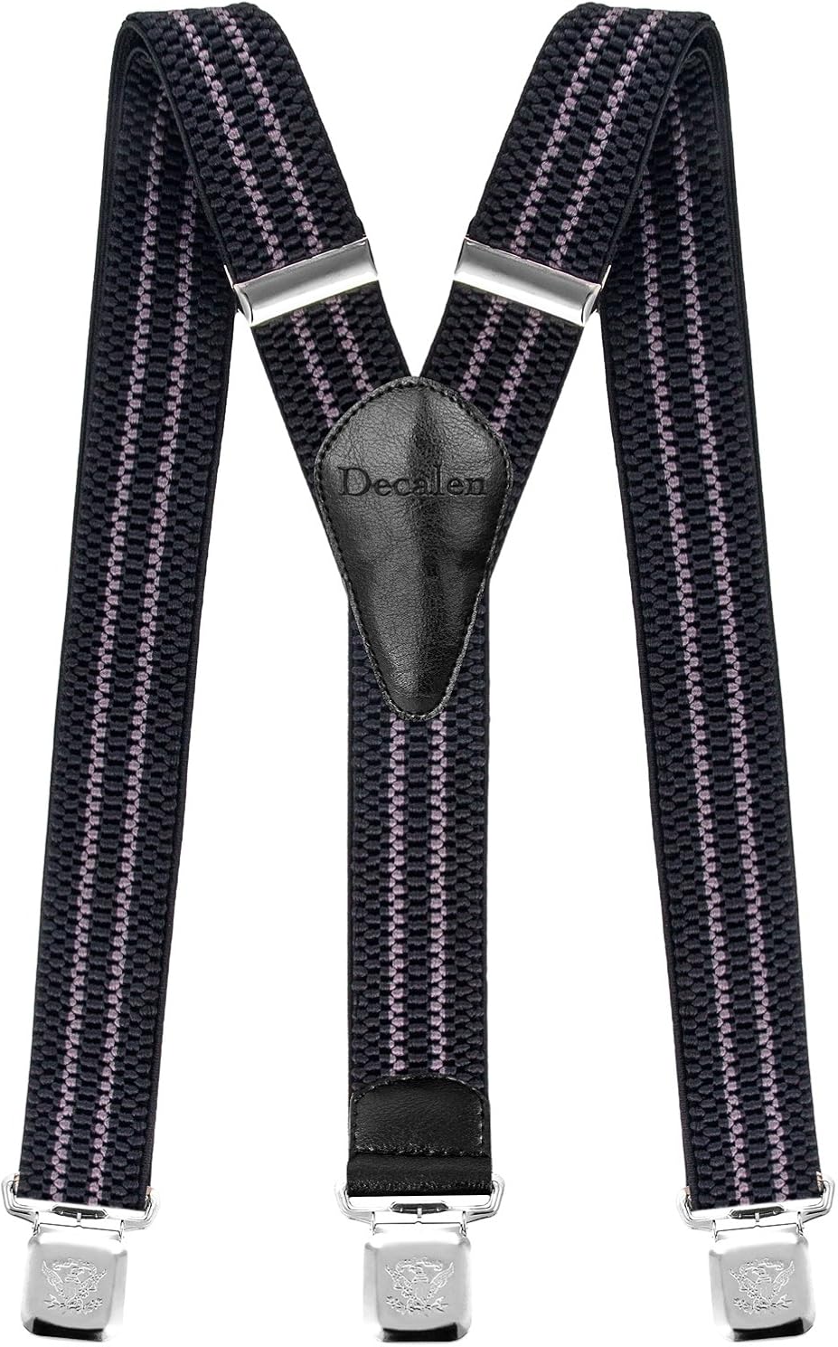 Decalen Mens Suspenders with Very Strong Clips Heavy Duty Braces One Size Fits All Big and Tall Wide Adjustable and Elastic Y Shape (Baby Blue) at  Men’s Clothing store