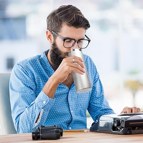 Miniatura 6 de Vaso delgado de 20 onzas con tapa y popote, vaso de acero inoxidable aislado al vacío de doble pared, taza de café de viaje, taza aislada para café,