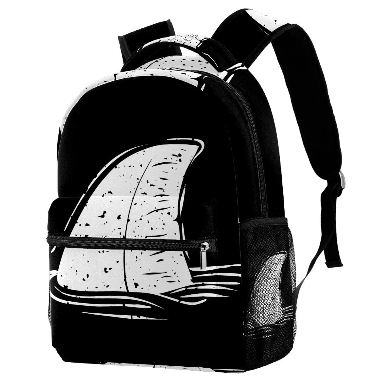 Sac à dos d'école noir et blanc pour éviter le mal de dos ado - 7