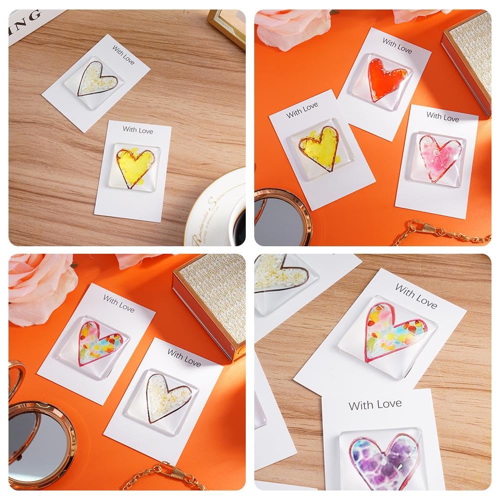Set Regalo Portafortuna: 24 Pietre Cuore E Biglietti D'Affetto Per Amici E Compagni Di Classe – Sacchetti In Organza Inclusi