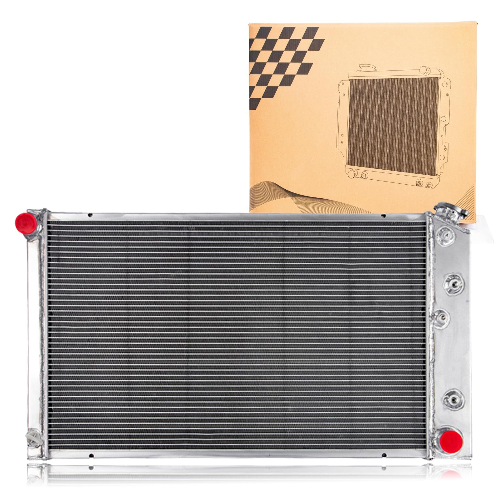 Photo 1 of 3Row Radiator for 1973-1986 Chevy C10 C20 C30 K10 K20 K30, Radiator for 1971-1990 Caprice Chevelle Impala El Camino 1974 1975 1976 1977-1982 1983-1989