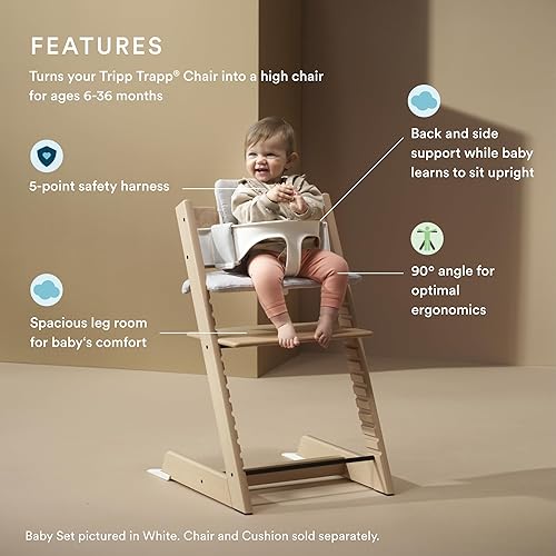 Miniatura 2 de Stokke Tripp Trapp - Juego de 2 piezas para bebé, color terracota, para edades de 6 a 36 meses, convierte la silla Tripp Trapp en una cómoda silla