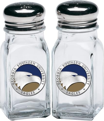 Heritage Pewter Georgia Southern - Juego de 2 salero y pimentero Vidrio de peltre elaborado por expertos