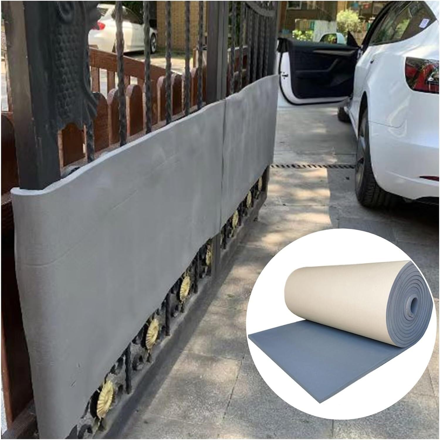 Mousse Protection Garage, Protecteurs muraux de Garage, protecteurs de Montants en Mousse Auto-adhésifs, Protections de Bord de Protection intérieures de Garage découpables (Gris-2 cm, 700 cm)