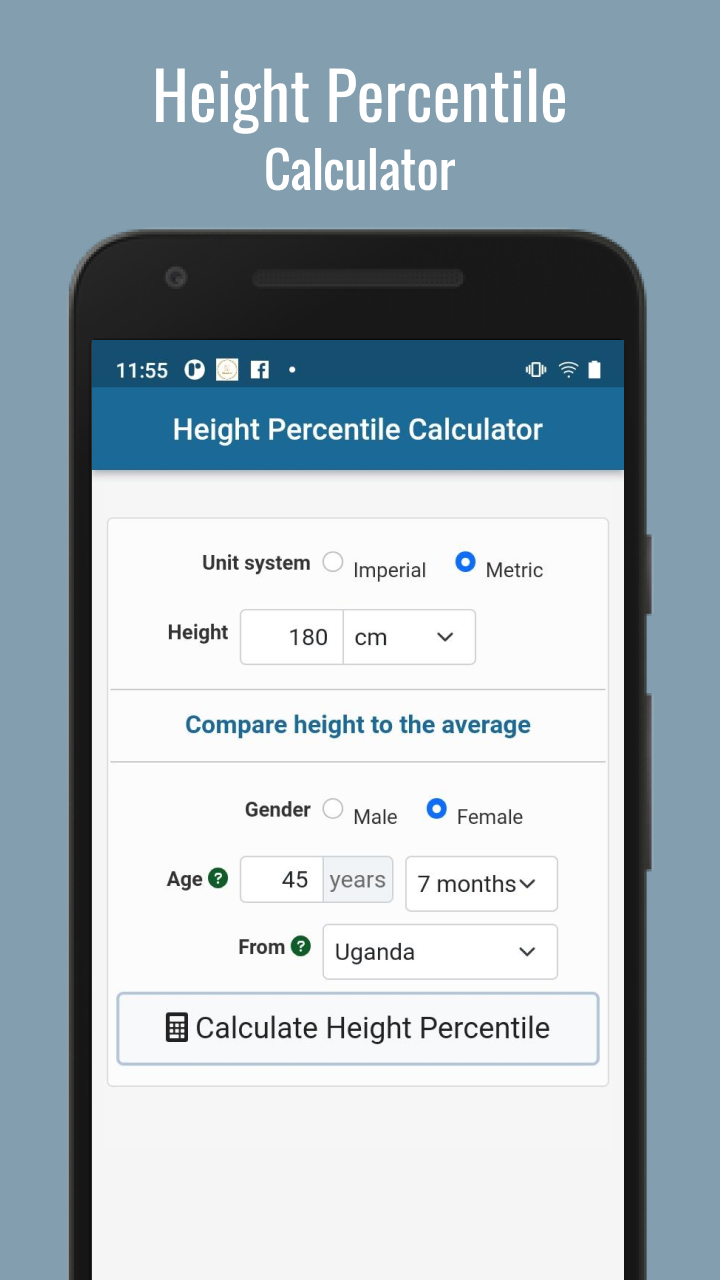 Height Percentile CalculatorAmazonアプリストアのアプリ