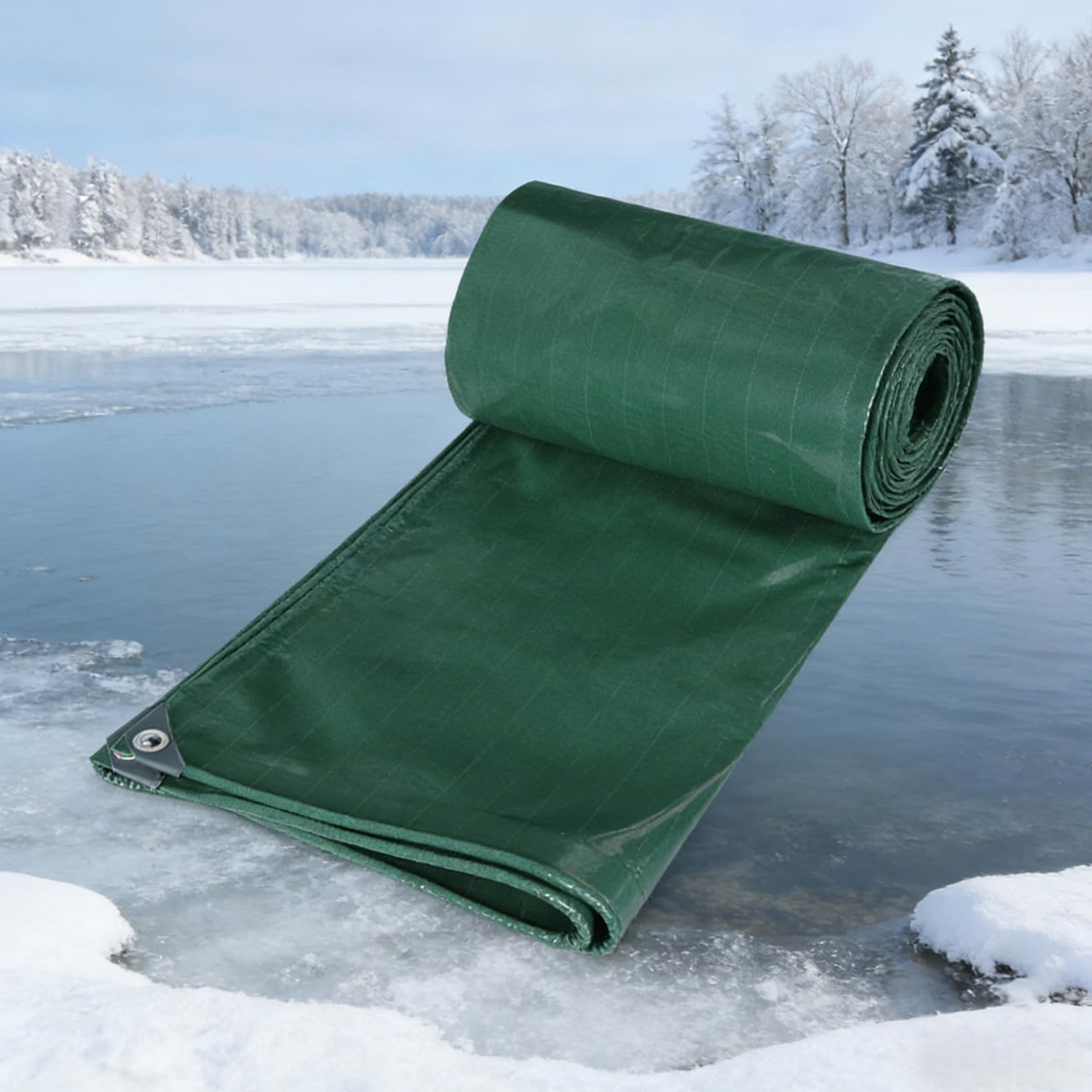 Lona impermeable de PVC 100x100 cm gris duradera con ojales