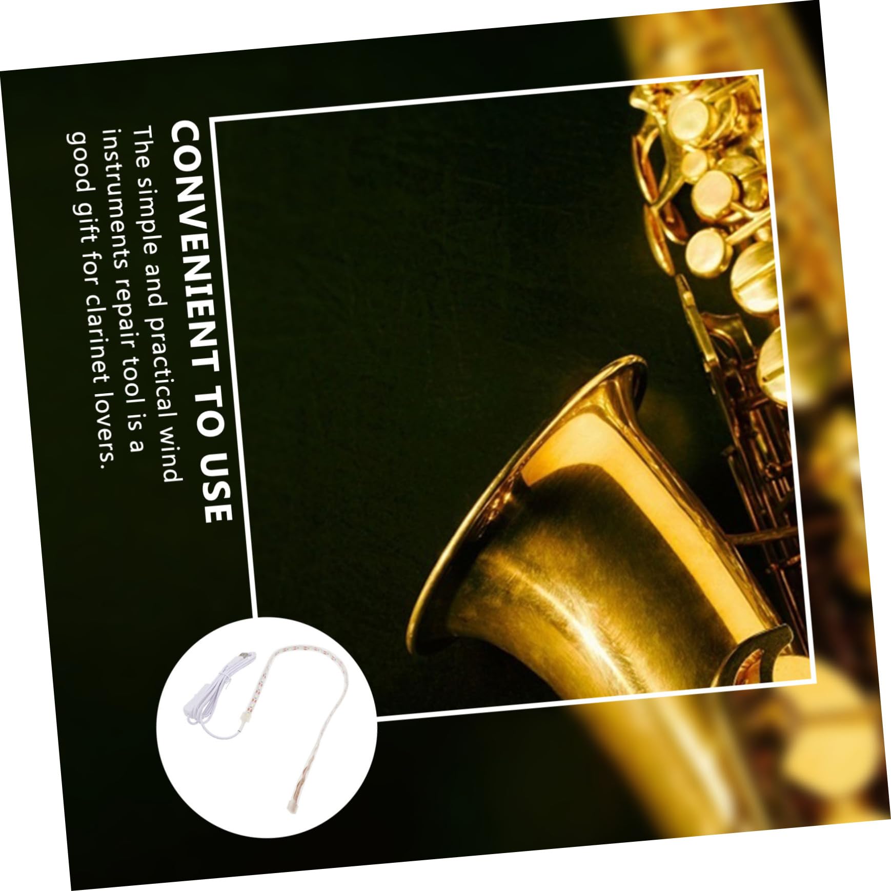 Bande Lumineuse LED USB 50cm pour Détection de Fuites Saxophone et Autres Instruments à Vent, Outil de Réparation Précis pour Flûte, Clarinette, et Hautbois, Accessoires