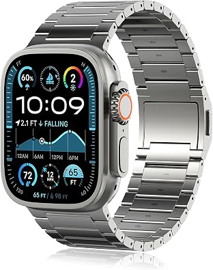 Titanium Band Compatible Apple Watch Ultra 3 2 1 49mm & iWatch Series 11/10 46mm Max 26mm Titanium Metal Strap