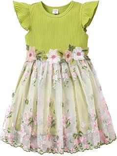 PATPAT Girls Tulle Tutu Party Birthday Princess Formal Fancy Princess Dress