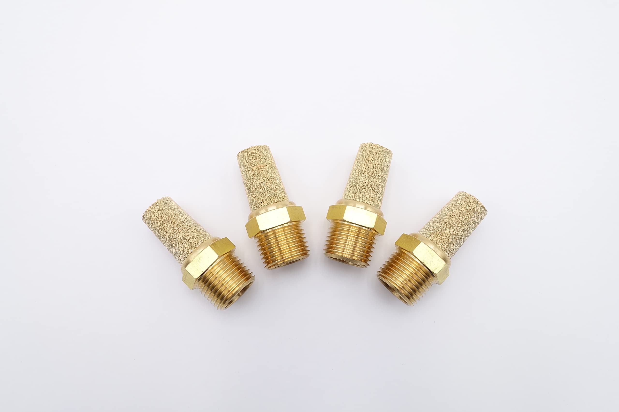 Milton Breather Vent Pneumatic Muffler, 1” MNPT - 40 Micron Sintered Bronze Silencer/Diffuse Air And Noise Reducer At