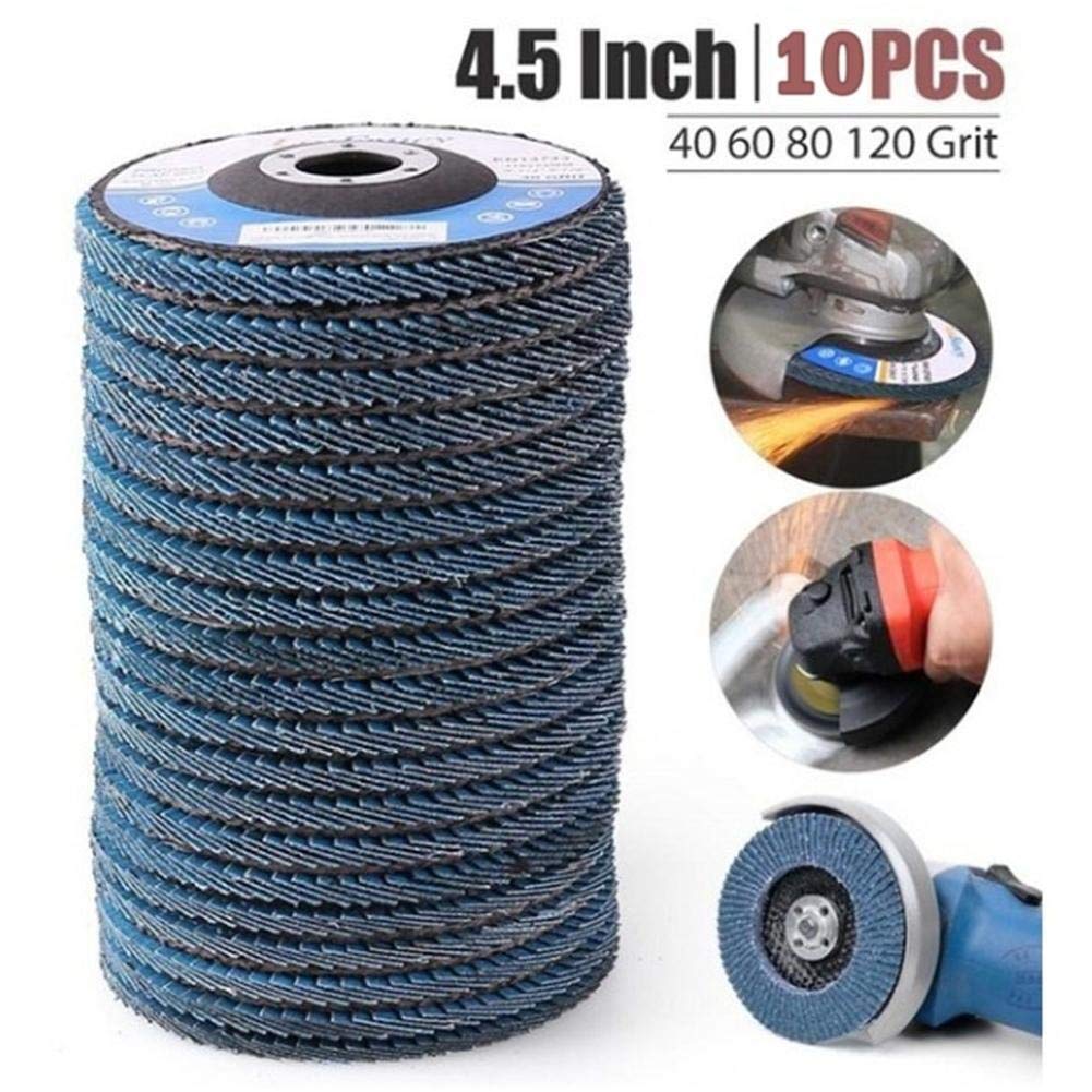 10 Sztuk Profesjonalne Tarcze Listkowe 115 Mm 4,5 Tarcze Szlifierskie Ściernice Ostrza Do Szlifierki Kątowej/10Pcs 60Grit